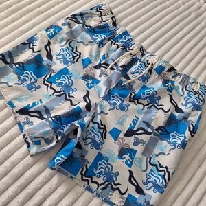 Laguna The Volley Octopus Swim Trunks Mens XXL Blue Multi Mesh Lined Marine Life
